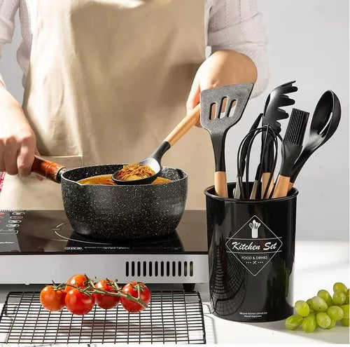 SiliconChef™ -Set x 12 Utensilios De Silicona Antiadherentes