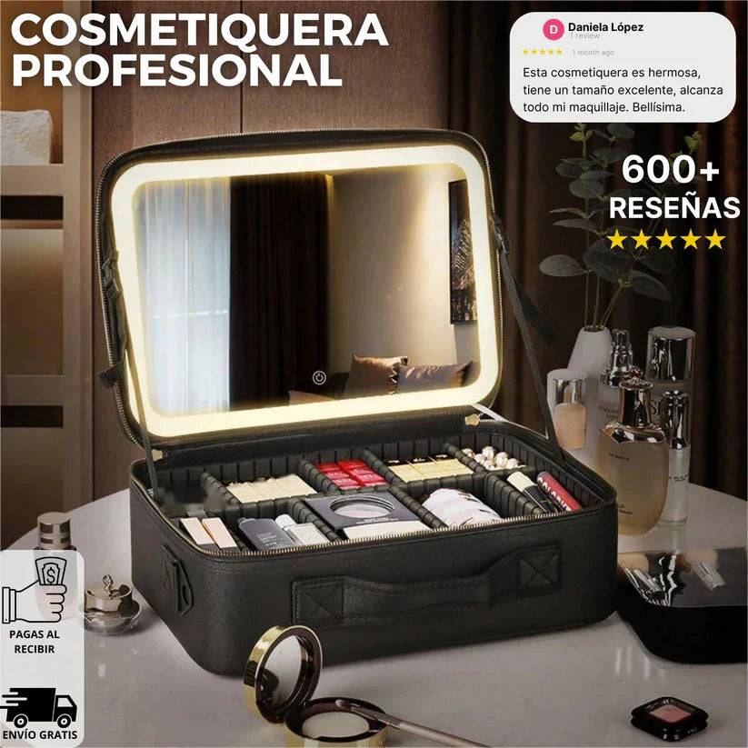 COSMETIQUERA PRO CON ESPEJO