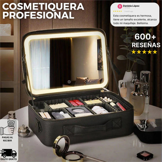 COSMETIQUERA PRO CON ESPEJO