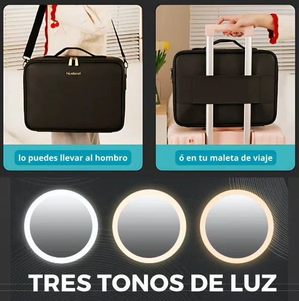 COSMETIQUERA PRO CON ESPEJO