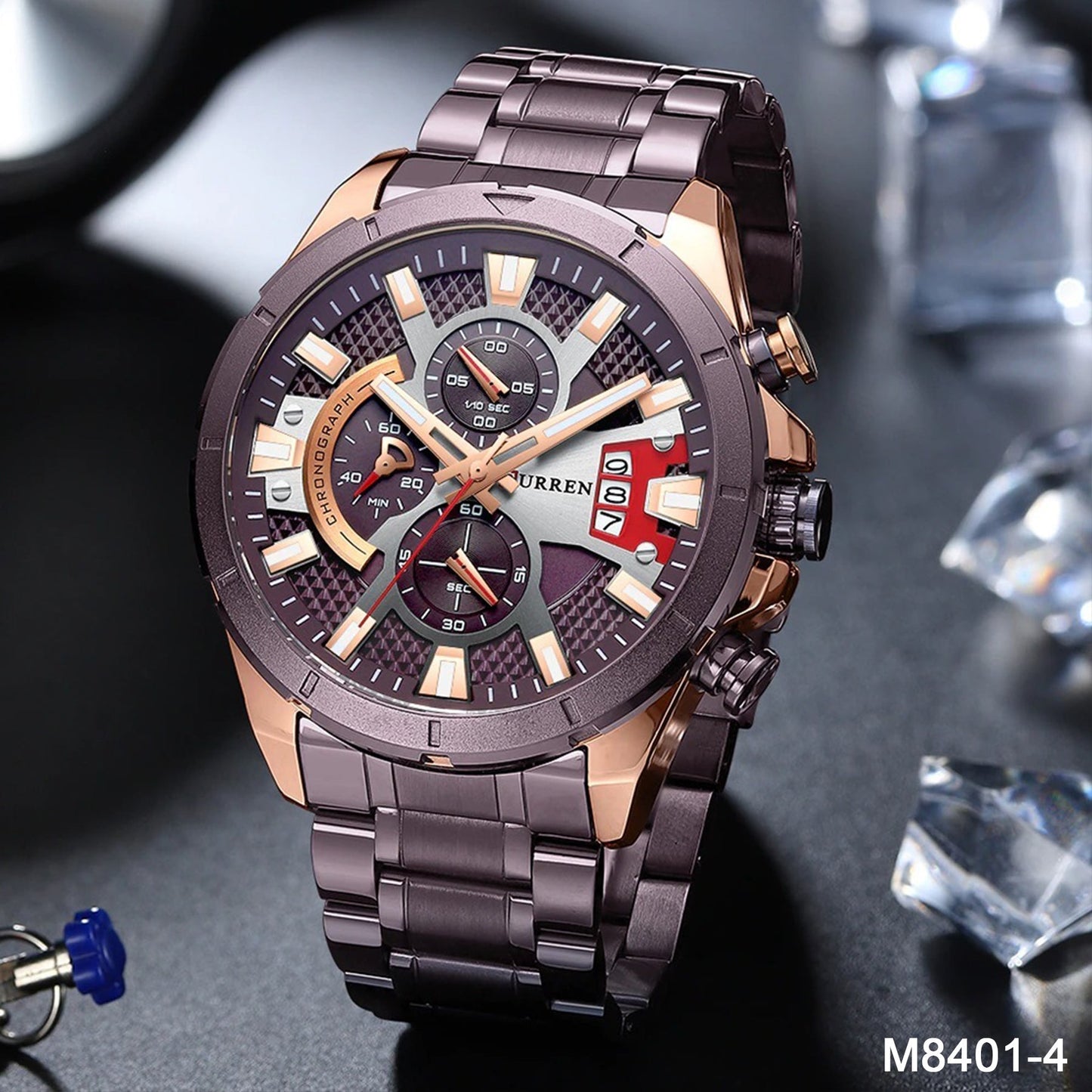 👑⌚ M:8401 Reloj Curren Metálico Cronógrafo ⌚👑