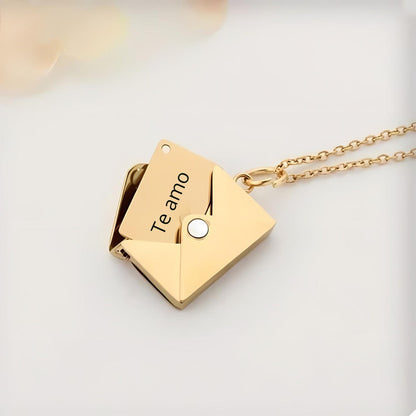 Collar "Carta de Amor" con Mensaje "Te Amo"💝