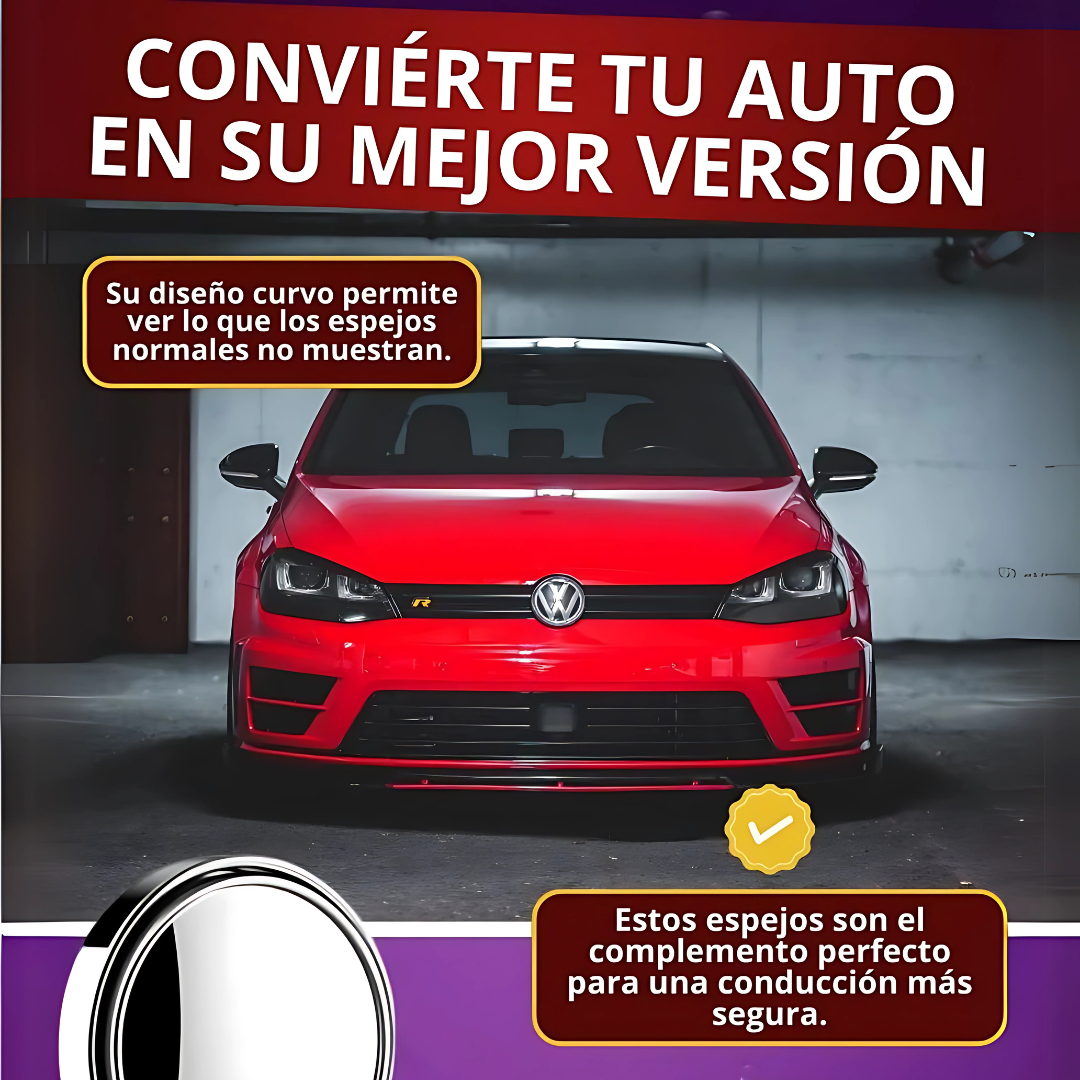 KIT ESPEJOS X2 VISTA 360°  – Visión total, conducción segura