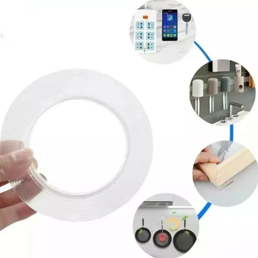 ROLLO DE 5 METROS CINTA DOBLE CARA-CINTA MÁGICA NANOGRIP 🛠️