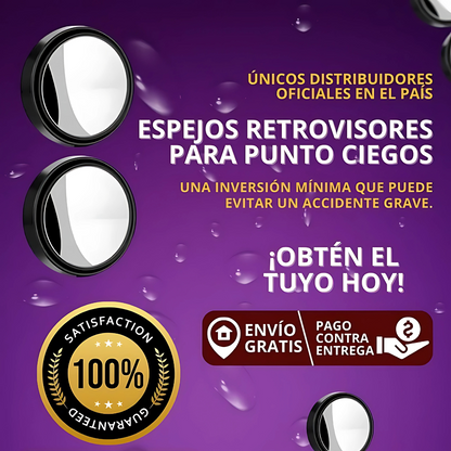 KIT ESPEJOS X2 VISTA 360°  – Visión total, conducción segura