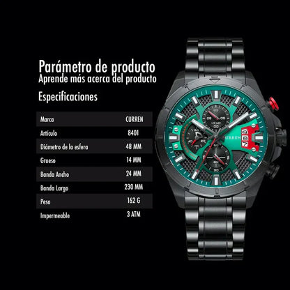 👑⌚ M:8401 Reloj Curren Metálico Cronógrafo ⌚👑