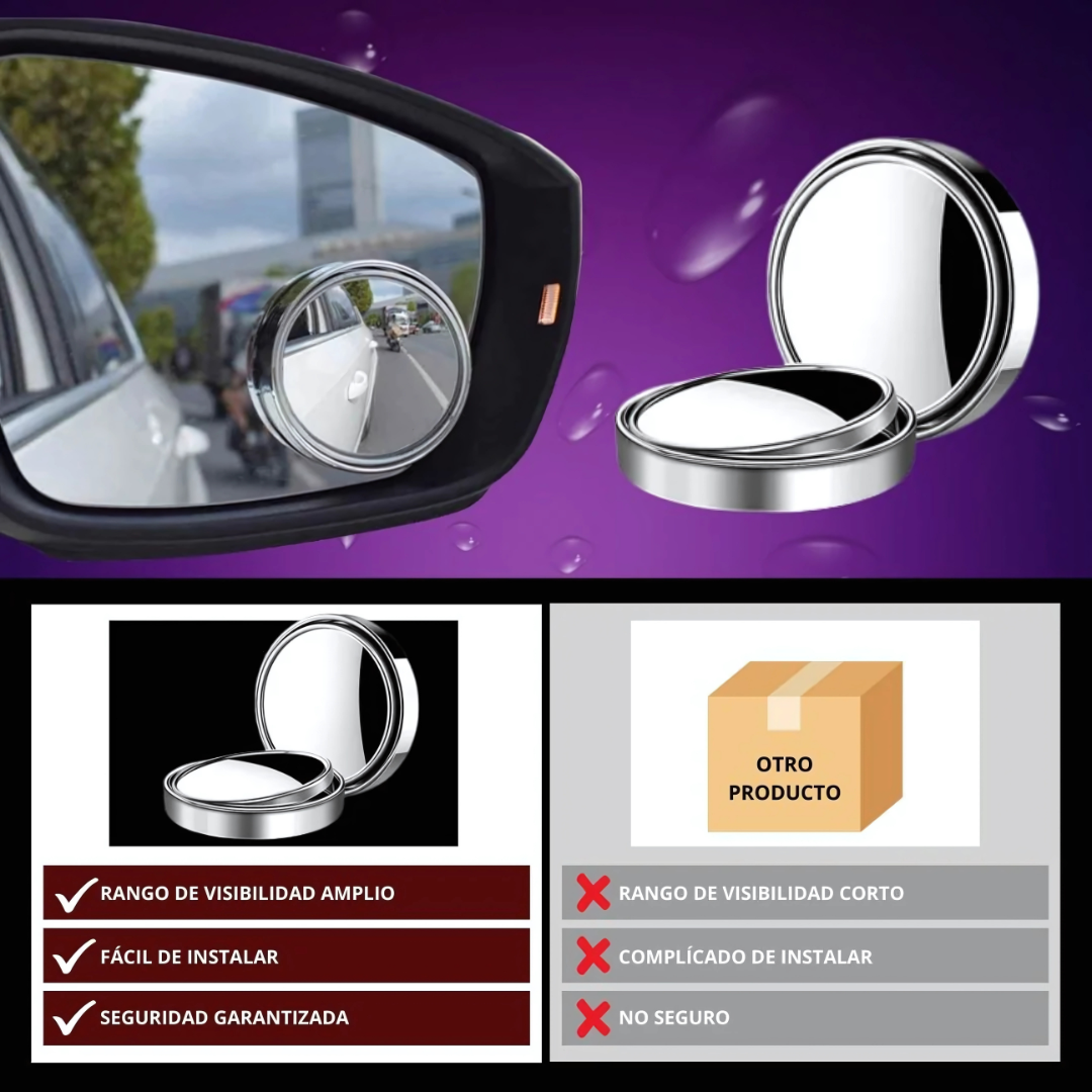 KIT ESPEJOS X2 VISTA 360°  – Visión total, conducción segura