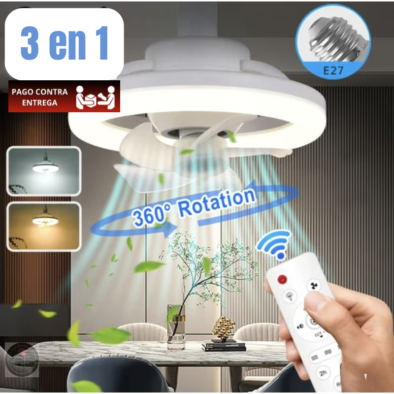 FanLuz™ - Ventilador Inteligente, Luz LED y Humidificado Premium 💡