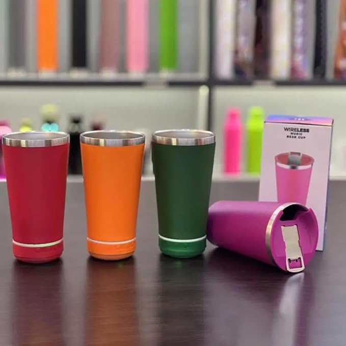 TermoSonido🎶:Vaso Térmico Parlante 3 en 1 🥤(Térmico, Audioritmico, Destapador)