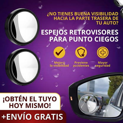 KIT ESPEJOS X2 VISTA 360°  – Visión total, conducción segura
