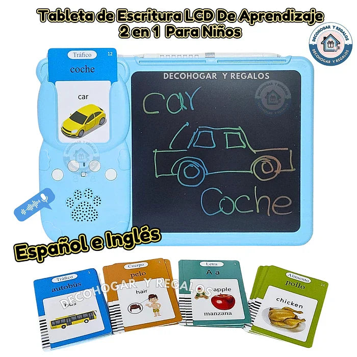 Tablet Magic, Para Dibujar y Aprender INGLES - 255 Tarjetas doble cara🎨