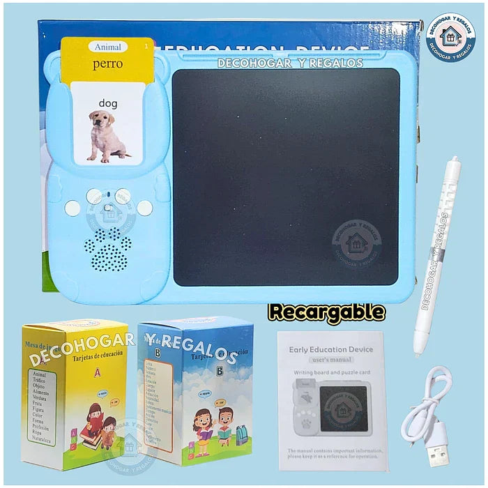 Tablet Magic, Para Dibujar y Aprender INGLES - 255 Tarjetas doble cara🎨