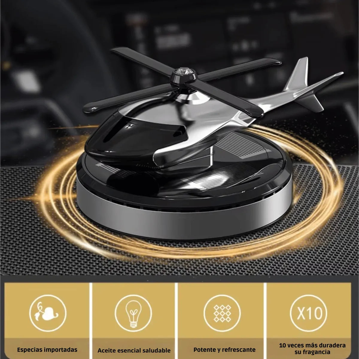 AMBIENTADOR SOLAR DE LUJO PARA CARRO 🚁