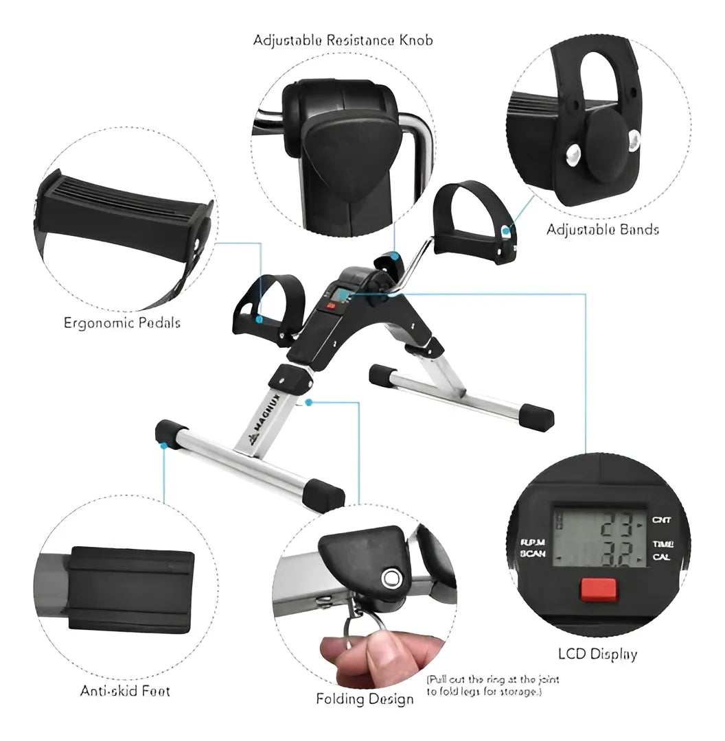 Bicicleta Estática con Pantalla Y Fuerza Ajustable