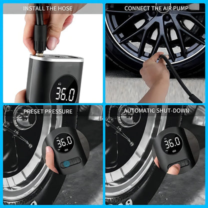 Mini compresor portátil  - WindPlus™ CARROS, MOTOS, BICICLETAS, BALONES