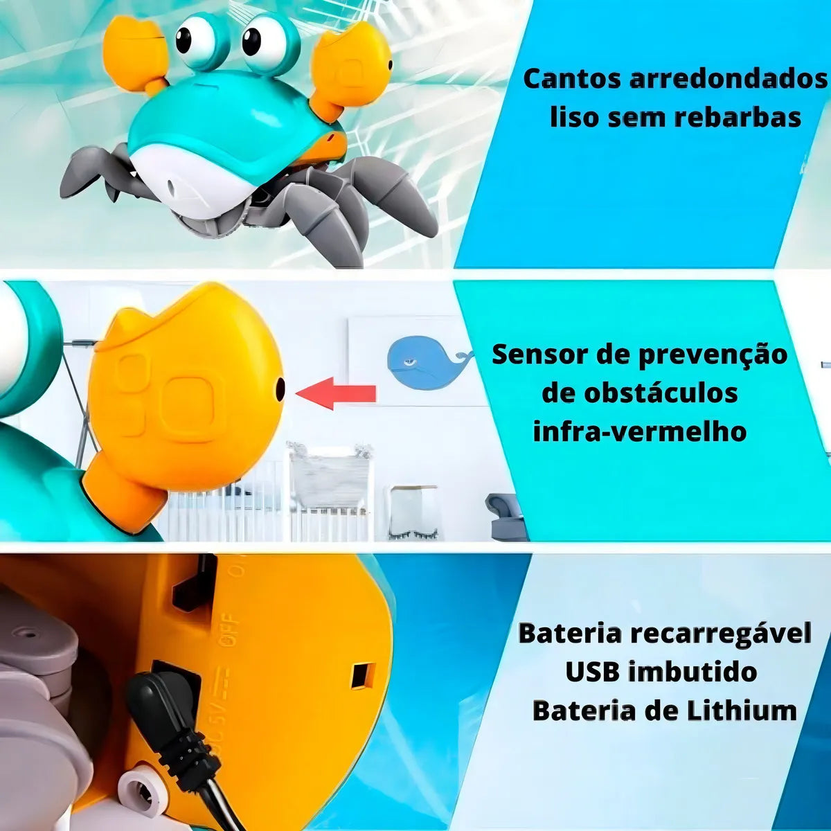 Cangrejo Bailarín Estimulador Y Sensorial 🦀