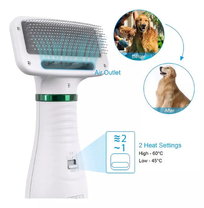 CEPILLO Y SECADOR PETFLOW° CEPILLO 2 EN 1🐶😺