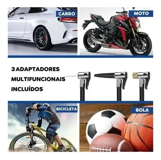 Mini compresor portátil  - WindPlus™ CARROS, MOTOS, BICICLETAS, BALONES