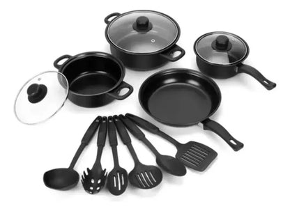 Set de Ollas Antiadherentes 13 Piezas – Cocina con Estilo, Sirve con Sabor 🍳