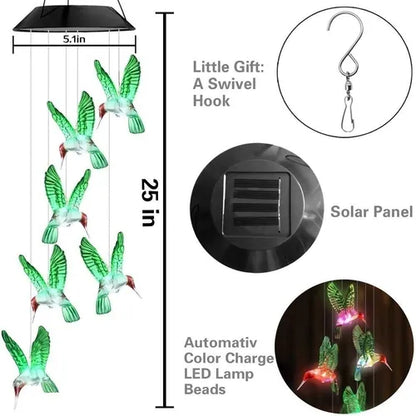 Lumi™ Campanilla con Luz Solar de Colibríes