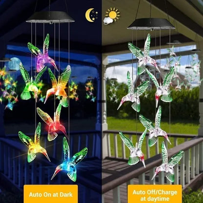 Lumi™ Campanilla con Luz Solar de Colibríes