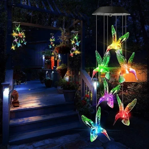 Lumi™ Campanilla con Luz Solar de Colibríes