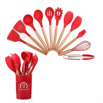 SiliconChef™ -Set x 12 Utensilios De Silicona Antiadherentes