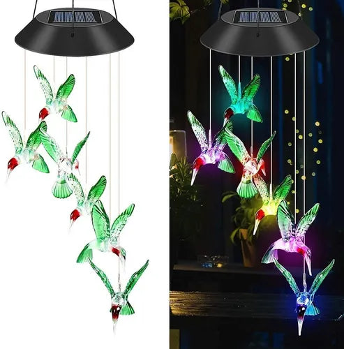 Lumi™ Campanilla con Luz Solar de Colibríes