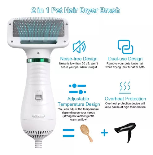 CEPILLO Y SECADOR PETFLOW° CEPILLO 2 EN 1🐶😺