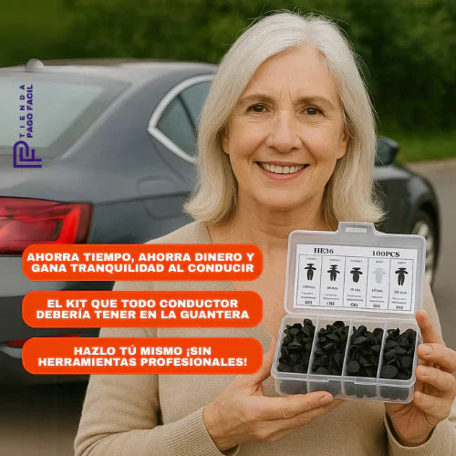 CLIPS DE FIJACION KIT X160 UNIDADES + OBSEQUIO GRATIS🎁