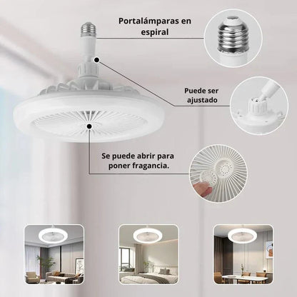 FanLuz™ - Ventilador Inteligente, Luz LED y Humidificado Premium 💡