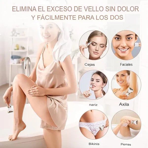 Depiladora Facial y Corporal Pro (4 en 1)