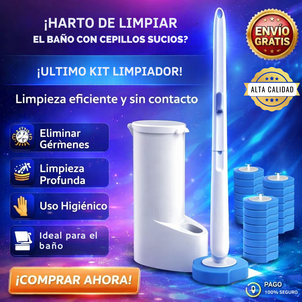 KIT LIMPIEZA TOTAL PARA BAÑO - (x6 REPUESTOS GRATIS)
