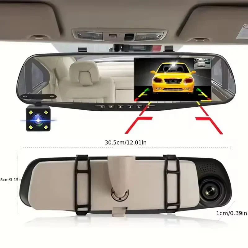 Espejo Retrovisor con Doble Cámara Full HD🚘