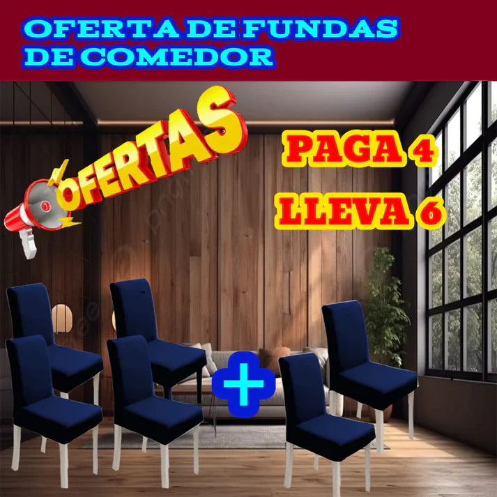 FUNDA AJUSTABLE PARA SILLAS® x6