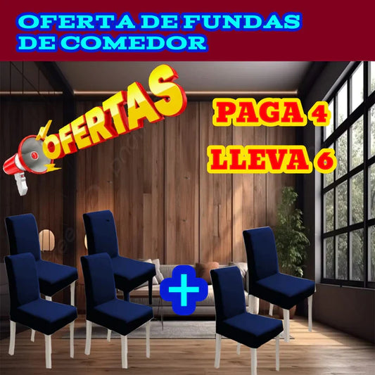 FUNDA AJUSTABLE PARA SILLAS® x6